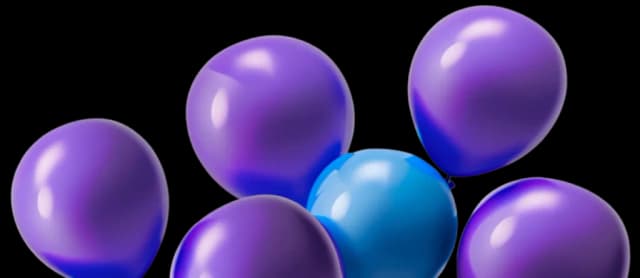 Purple celebration balloons